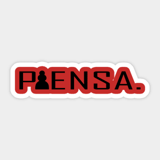 Piensa, think chess Sticker